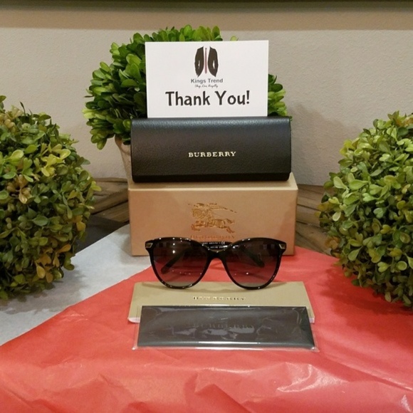 NWT Womens Gray Gradient Burberry Sunglasses main image 4